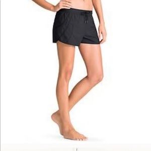 Athleta black Record Time Run Shorts